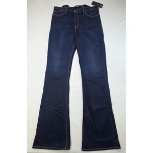 NEW HUDSON JEANS Women's Nico Mid-Rise Bootcut Barefoot Jean Butterfly 34 $195